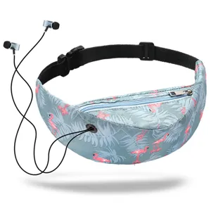 Women Digital Print Unicorn Flamingo Waist Bag Outdoor Travel Casual Sports Belt Bag Waterproof Polyester Bum Bag