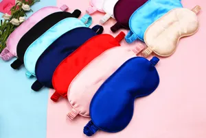 Detailed view of colorful mulberry silk sleep masks in various elegant vibrant shades