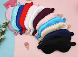 Selection of colorful satin silk sleep masks for effective eye protection and travel