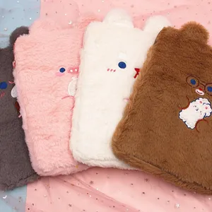 Plush cartoon animal iPad sleeve 11 inch Korean style soft tablet liner bag in four colors