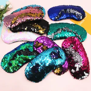 Reversible Sequin Mermaid Eye Mask Dual Color Flip Sequin Travel Sleeping Mask For Shading Blindfold Sleep Aid Gift