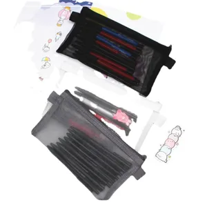 Minimalistische transparente Netztaschen für Stifte mit großer Kapazität für Schüler
