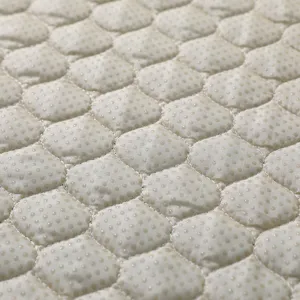 Close-up of non-slip quilted chair cover fabric with anti-slip rubber dots