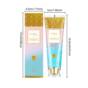 Oralhoe Niacinamide Whitening Toothpaste 120g dimensions and product packaging detail