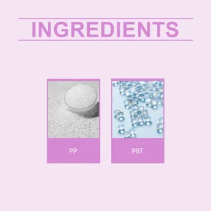 Detailed view of high-quality PP and PBT bristles ingredients for soft toothbrush