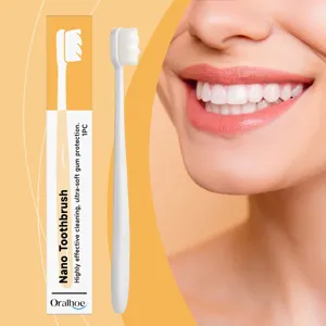 Cepillo de dientes nano con cerdas suaves y detalle de empaque para proteger las encías