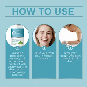 Step-by-step instruction guide on how to use Oralhoe mouthwash tablets for daily oral care