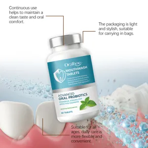 Portable Oralhoe mouthwash tablets for fresh breath and advanced oral probiotic care.