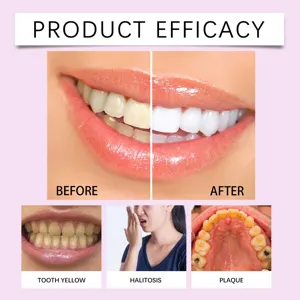 Comparación de blanqueamiento dental antes y después de resultados para placa y halitosis