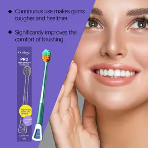 Oralhoe PRO soft bristle toothbrush for gum protection with ergonomic non-slip handle