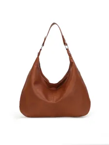 Women Large Capacity Tote Bag PU Leather Vintage Hobo Shoulder Bag Waterproof Casual Commuter Handbag