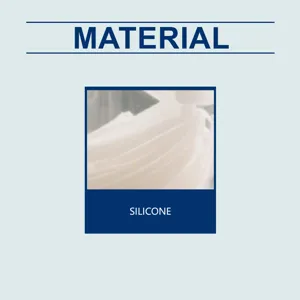 Gros plan détaillé sur le silicone souple de qualité médicale pour ce protège-dents