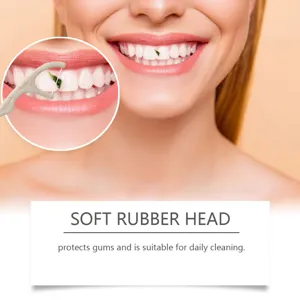Cure-dent à tête en caoutchouc souple pour un nettoyage quotidien des gencives.