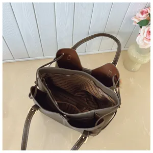 Detailed overhead view showing the spacious interior and striped lining of this tote bag