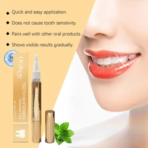 Detail view of Oralhoe teeth whitening essence pen for bright smiles and gentle oral care