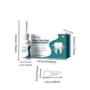 Dimensiones detalladas del kit Oralhoe para eliminar el sarro y limpiar dientes