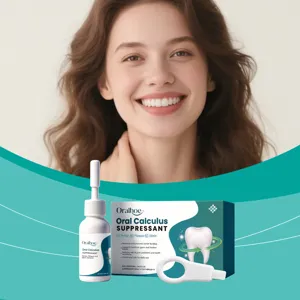 Detalle del kit de cuidado dental Oralhoe con spray bucal y herramienta