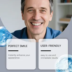 Professionelles Set zur Reparatur von Zahnersatz für ein perfektes weißes Lächeln