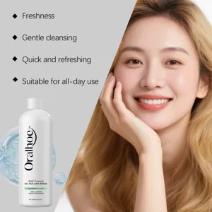 Oralhoe spearmint oil pulling rinse for gentle oral cleansing and teeth whitening
