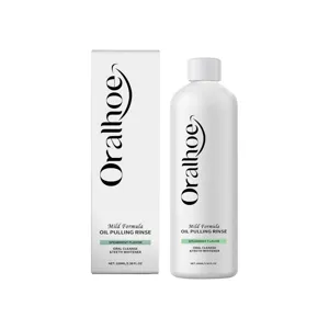 Oralhoe mild formula spearmint oil pulling rinse for fresh breath and teeth whitening