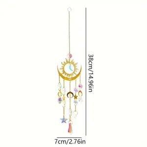 Attrape-soleil cristal lune de feu pour jardin avec hauteur 38cm et largeur 7cm