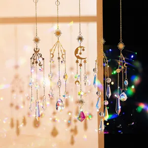 Acchiappasole Galassia Finestra Sospesa Cristallo Acchiappasole Prisma Campanello Etoile Creatore di Arcobaleno Decorazione Ciondolo