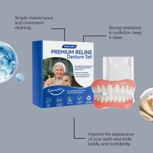 Premium Gebiss-Reline-Set mit natürlich aussehenden Zähnen für ein schönes Lächeln