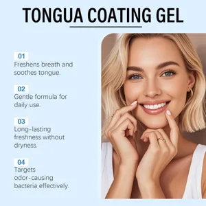 Gros plan d'une femme souriante soulignant les bienfaits du gel pour la langue TONGUA
