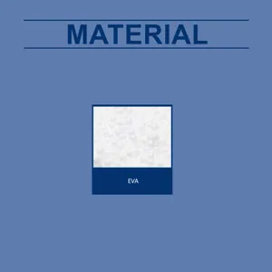 Vista detallada de los gránulos de material EVA para la producción de protectores