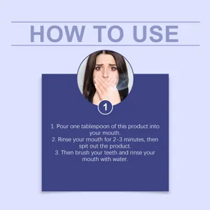 Detailed step-by-step usage instructions for Feimuko coconut mint oil mouthwash