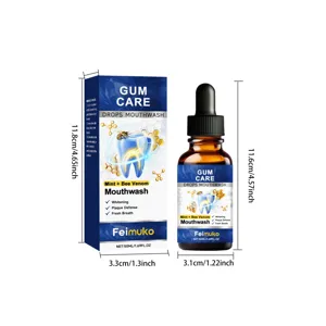 Feimuko bee venom gum care mouthwash drops for fresh breath and whitening 50ml bottle