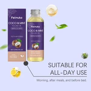 Feimuko coconut and mint pulling oil for all-day teeth whitening and fresh breath
