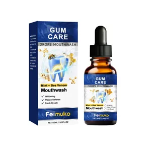 Feimuko bee venom gum care mouthwash drops for fresh breath whitening 50ml