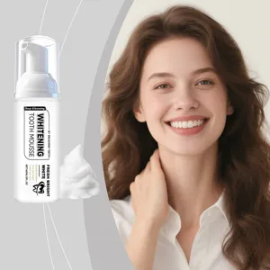 Mousse dentaire blanchissante avec pompe pour une haleine fraîche et un nettoyage profond