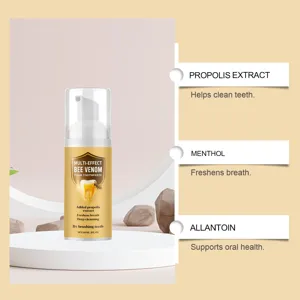 Bienengift Zahnschaum mit Propolis, Menthol und Allantoin für die Mundpflege.
