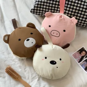 Linda Bolsa de Almacenamiento de Lencería de Viaje de Animales de Dibujos Animados Estuche Organizador Portátil de Poliéster con Cremallera