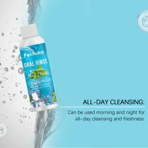 Feimuko mint flavor oral rinse for all-day mouth cleansing and freshness detail