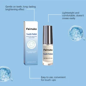 Professional Feimuko tooth polish detail view showcasing brightening and oral care benefits