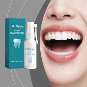 Oralhoe 30ml revitalisierendes Zahnfleischspray für frischen Atem mit weißem Lächeln.
