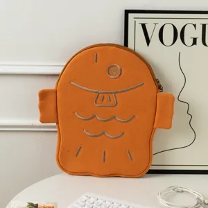 Adorable ugly-cute Taiyaki plush tablet sleeve for 11 inch iPad and 13 inch MacBook