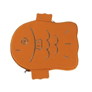 Cute Taiyaki fish shaped 11-13 inch laptop sleeve and iPad soft protective pouch