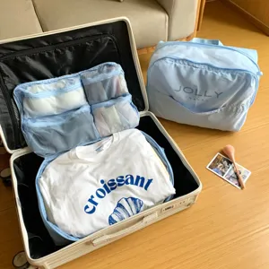 Set de 5 bolsas organizadoras de viaje para ordenar la ropa dentro de una maleta