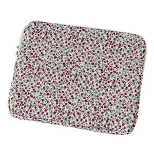 Fresh floral quilted laptop sleeve bag for iPad and notebook storage protection