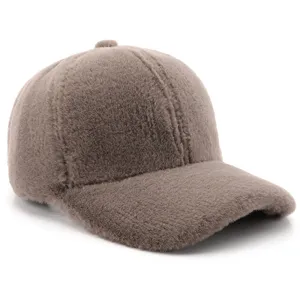 Casquette de baseball chaude en peluche de couleur unie pour l'automne et l'hiver
