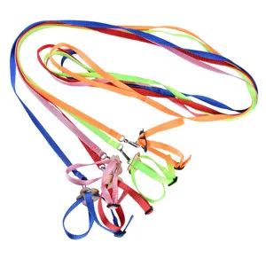 Set di pettorine e guinzagli regolabili a forma di 8 per uccelli e piccoli animali