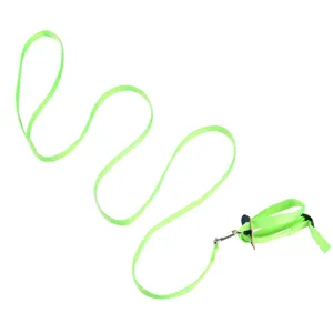 Pettorina a forma di 8 e guinzaglio verde neon per pappagalli, uccelli e piccoli animali
