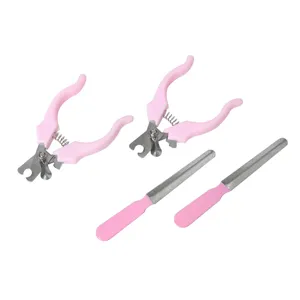 Pet Nail Clippers And File Set Stainless Steel Dog Cat Nail Trimmer Ergonomic Design Professional Pet Grooming Tool