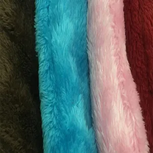Detailed view of soft thick faux fur material in multiple colors for warm pet beds