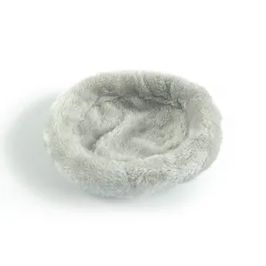 Soft grey plush winter warm hamster nest for small pets like hedgehogs and rabbits