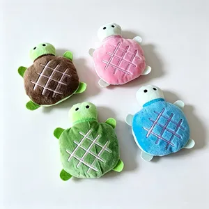 Cute 11cm turtle plush cat toy with catnip and crinkle paper sound. Soft interactive pet toy.